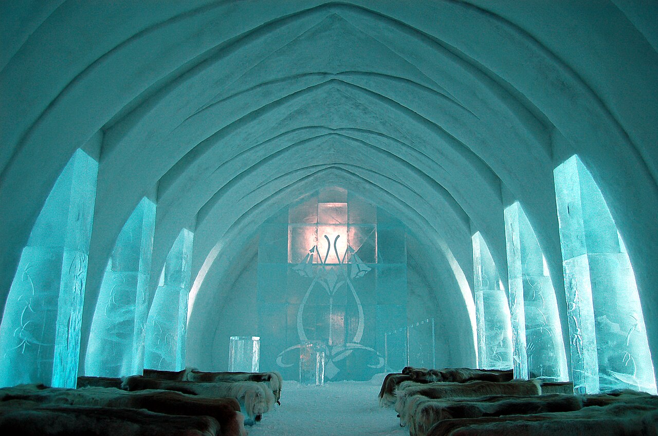 Ice Chapel at the ICEHOTEL, Jukkasjarvi, Sweden